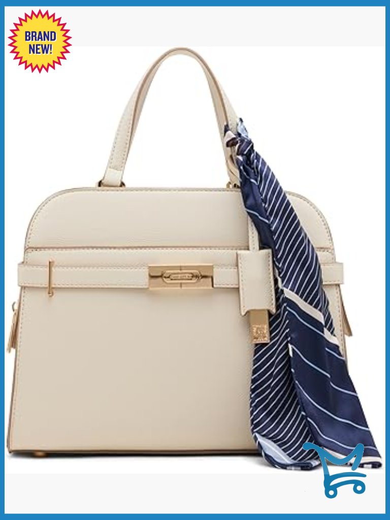 Medium Satchel With Convertible Strap, Belted Hardware, Vegan Material